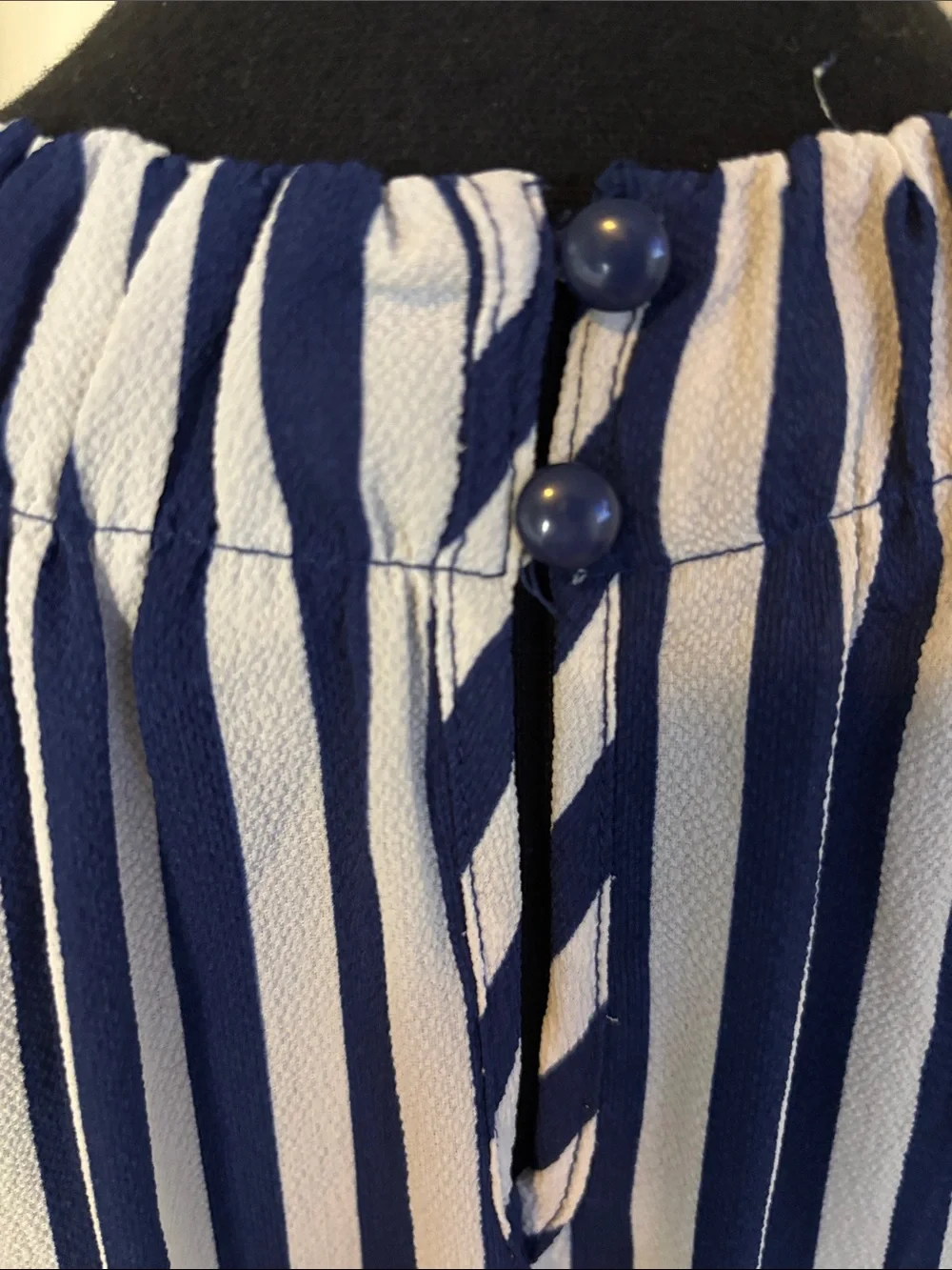 Juicy Couture Navy and White Vertical Stripe Sleeveless Midi Dress - Picture 6 of 10